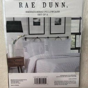 Rae Dunn LOVE Embroidered Pillowcases 2pk